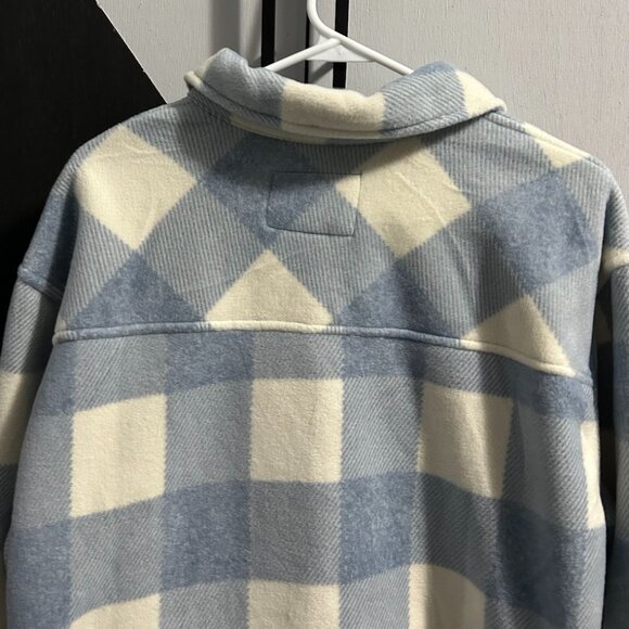 ⭐️NWT⭐️ Sage Collective Fleece Plaid Sherpa-Lined Shacket Women's Size XL - Picture 7 of 9